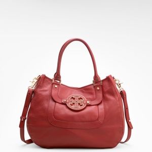 Tory Burch Amanda Hobo Crossbody in French Red